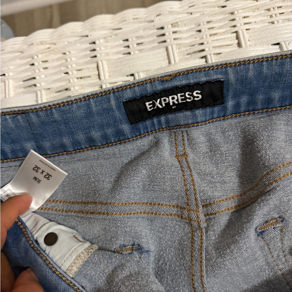 Express Men's Bootcut Jeans in Light Blue